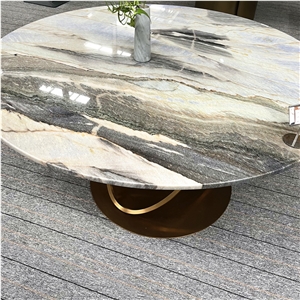 High End Home Furniture Natural Marble Round Coffee Table
