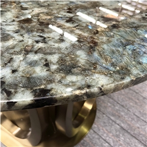 Labradorite Blue Granite Dining Table For Home & Hotel Decor