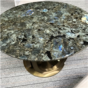 Labradorite Blue Granite Dining Table For Home & Hotel Decor