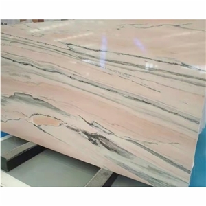 Luxury Natural Pink Marble Slabs For Villa Wall Decoration