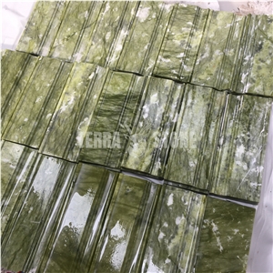 Dandong Green Natural Real Marble Baseboard Skirting Molding