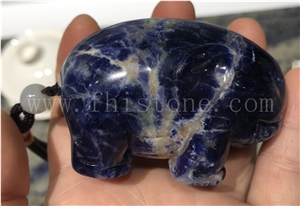 Elephant Engraving Stone Gifts Warped Nose Elephant Carving