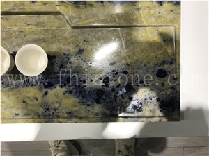 Sodalite Blue Granite Tea Tray Stone Artworks