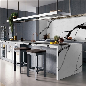 Artificial Calacatta Quartz Kitchen Countertops