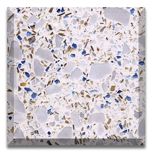 Hot NEW White Blue Terrazzo Slab For Wall Floor