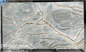 Brazil Luxury Imperial Blue Roma Quartzite Slab For The Wall