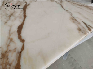 Calacatta Gold Marble Rectangle Table Work Tops
