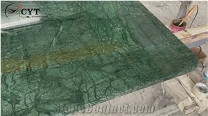 Green Marble Restaurant Cafe Rectangle Table Work Tops