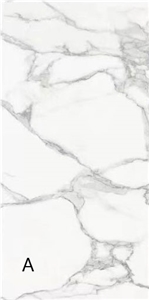 Chinese White Calacatta Sintered Stone Slabs For Floor