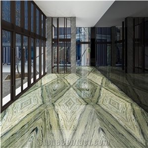 Shangrila Green Marble 18Mm Slabs Tiles