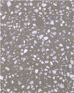 B12-2 Artificial Stone Grey Terrazzo Floor Wall Tiles