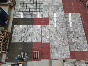 China Fossil Grey Marble Slabs Flooring Tiles