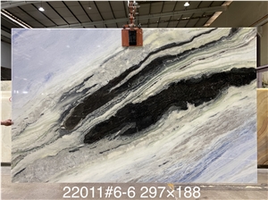 Classic Panda White Marble With Black Veins Slabs Tile