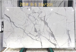 Top Decoration Of Italy Calacatta White Marble Slabs Tiles