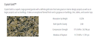 Crystal Gold  Granite Tiles, Slabs