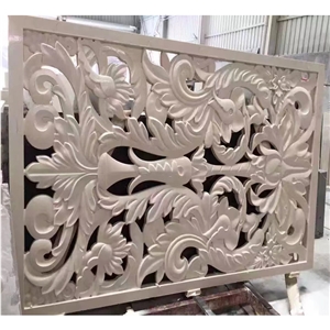 Beige Marble CNC Pattern Carving Craft At Best Price