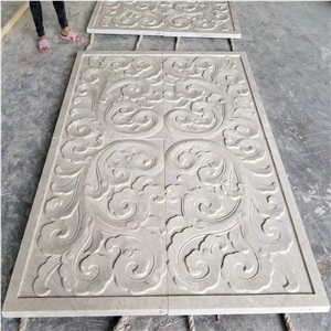 Beige Marble CNC Pattern Carving Craft At Best Price