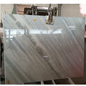 Blue Crystal Marble Book Matched Marble Slab