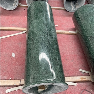 Customized Green Marble Hollow Pillar Column For Project
