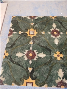 Marble Entrance Flower Floor Medallion Pattern Design Tile