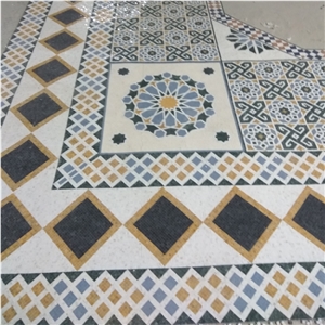 Multicolor Marble Mosaic Irregular Pattern For Hotel Hall