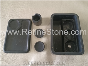 Natural Black Marquina Marble Favor Box For Home Decoration
