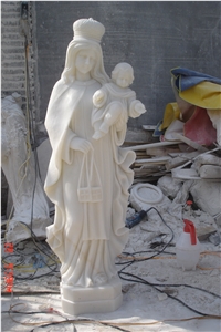 Wholesale White Marble Mary Catholic Religious Statues