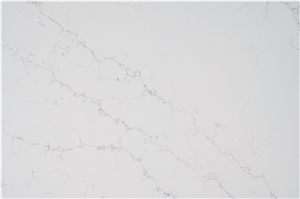 Artificial Quartz Stone Slab With White Grey Gray Color