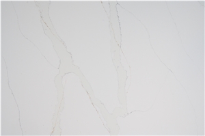 Best Selling Calacatta White Brown Quartz Slab For Project