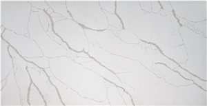 Engineered Stone Slab Beautiful Calacatta White Color