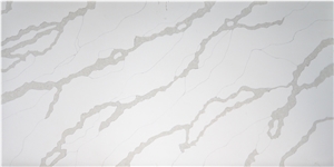 Excellent Calacatta White Quartz Stone  Polished Surface