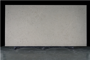 Grey Color White Veins Big Slab Artificial Quartz Stone Slab