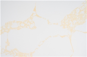 Popular Gold Quartz Slab Veins White Background