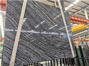 Ancient Wood With Silver Wave Veins Natural Marble Stone
