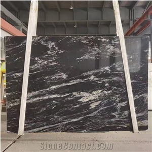 New Pattern Marble Of Universe Black Marble Slabs & Tiles