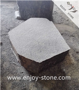 China Black Basalt Flamed Random Garden Stepping Stone