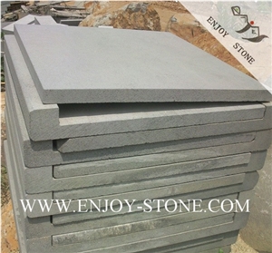 China Grey Basalt/Sandblasted/Swimming Pool Coping Tiles