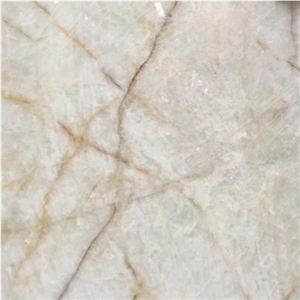 Brazil White Crystal Fjord Quartzite Slabs