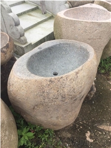G654 Natural Stone Granite Wash  Basin Sink Pedestal Sink