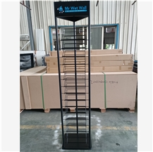 Quartz Countertops Display Rack In Showroom