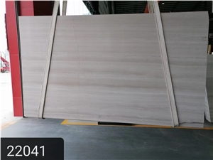 China Guizhou Whita Wood Grain Marble Polished Slabs