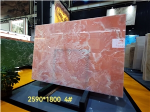 Iran Pink Onyx Polished Bar Countertops
