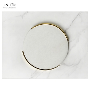 UNION DECO Amazon Hot Sale Round White Marble Tray