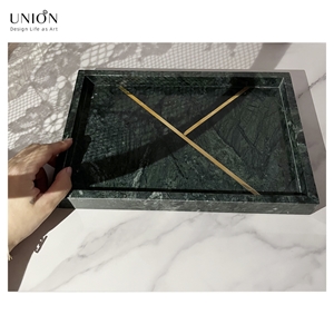 UNION DECO Factory Price Hot Sale Rectangular Marble Tray