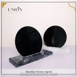 UNION DECO Makeup Mirror With Natural Marble Base