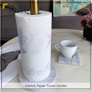 UNION DECO Natural Marble Paper Towel Holder