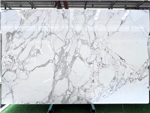Top Quality Of Italy White Marble Calacatta Slab Luxury