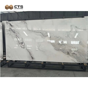 White Polished Mirrored 6Mm Custom Sintered Stone Big Slabs