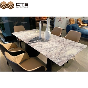 Nice Lilac White Marble Dining Table Wall Floor Marble Tile