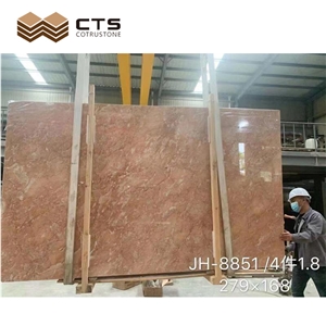 Rose Orange Chinese Cheap Marble Slab Cut Tile Indoor Floor